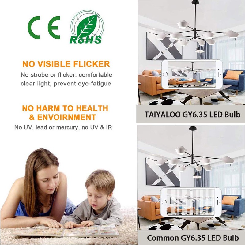GY6.35 LED Bulb 5W Equivalent to 50W Bi-pin Base Halogen