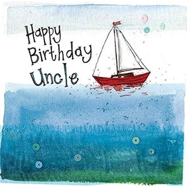 ALEX CLARK Happy Birthday Uncle Sailboat Card