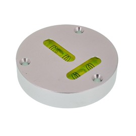 Metal Circular Horizontal Bubble T-Shaped XY axis bidirectional Level, Metal Level with Diameter of 60mm and Installation Hole (Acrylic Foam)