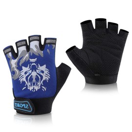 Accmor Kids Fishing, Cycling & Parkour Gloves - Half Finger Sports Gloves for Children's Outdoor Activities