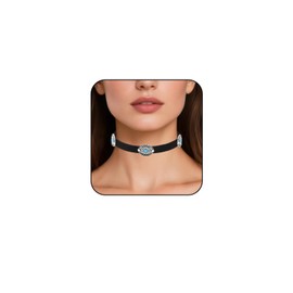bike8 Western Necklace for Women Boho Turquoise Choker Necklace Vintage Black Leather Choker Necklace Country Concert Outfits Jewelry Accessories (Black Turquoise)