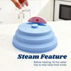 10 Inch Collapsible Silicone Microwave Splatter Cover with Water Steamer,