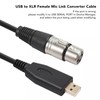 USB Microphone Cable USB to XLR Female Mic Link Converter