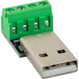 jujinglobal 10pcs USB 2.0 Type A Male and Female Breakout Board 4 pins 2.54mm Output with Terminal 3.81mm Connector (Male Plug/Female Plug 5 Pairs)