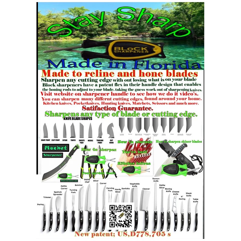 Block sharpener Glow in the dark-Outdoorsm - Plastic, Glow Blue