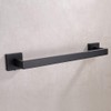 TASTOS 16 Inch Black Single Towel Bar Rack, SUS 304