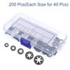 sourcing map 200pcs Internal Tooth Lock Washers Set M2 M2.5