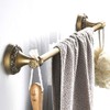 BATHSIR Antique Brass Towel Bar Set, Adjustable Bathroom Accessories Include