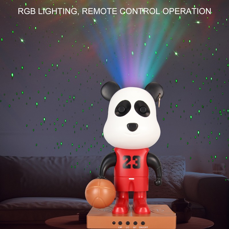 Star Light Projector with Bluetooth Speaker Panda Shape Projection Lamp