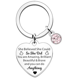 SDOFY Congratulations Gifts Keychain Proud of You Gifts Inspirational Gifts for Women Exam Well Done Gifts Keyring Graduation Gifts for Her