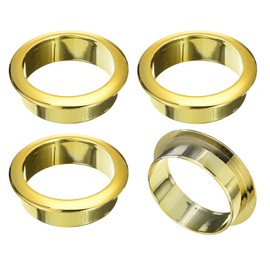 sourcing map 4Pcs Cable Hole Cover, 2 inch(50mm) ABS Office Desk Cable Wire Cord Grommet Cable Cord Organizer for Office Desktop Wire, Gold