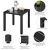 Yaheetech Outdoor Side Table, Small Metal Square Side Table, Easy