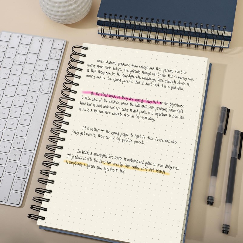 Yarotm Notebook A4 Dotted - 21 x 28.5 cm Spiral