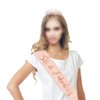 BRT Bearingshui 58th Birthday Sash and Tiara for Woman, Rose