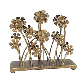 Mecerypt 1 PCS Vintage Iron Art Napkin Holder for Table Sunflower Tissue Holder Cocktail Napkin Dispenser Rustic Napkin Paper Rack