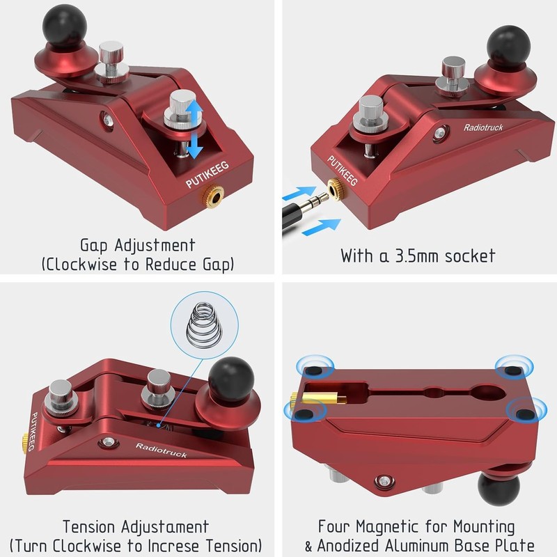 CW Morse Code Key - Pocket Morse Code Telegraph Key
