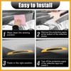 Partuto 4pcs 3D Reflective Stripe Stickers High Intensity Yellow Replacement