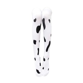 YOMORIO Lolita Cute Cow Over Knee High Socks Japanese Anime Cosplay Costume Elastic Tube Thigh Stockings