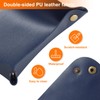sourcing map 4pcs PU Leather Valet Tray Unisex Folding Small