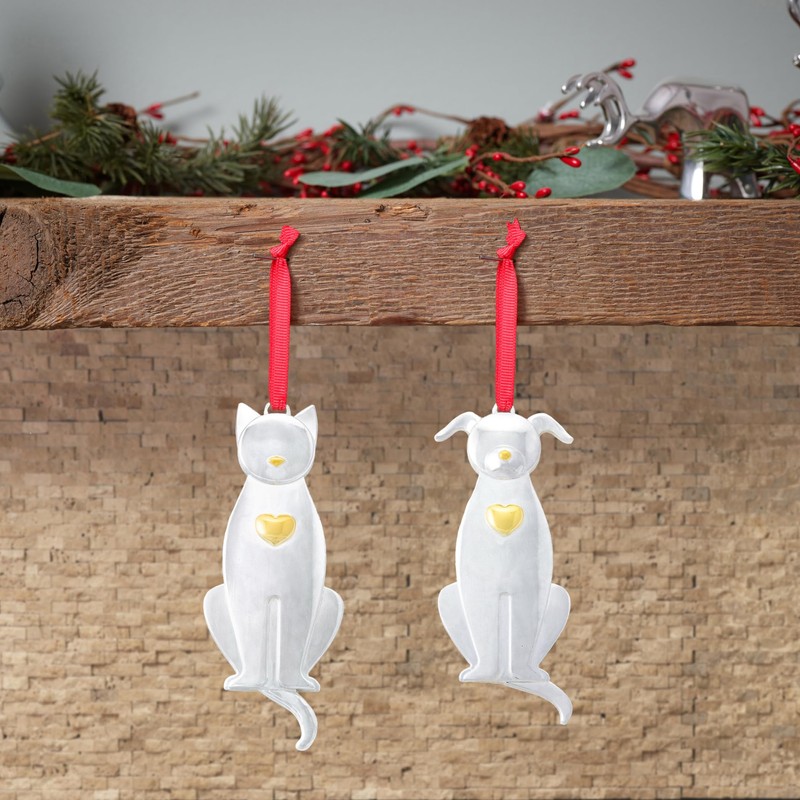 nambe Kitty Christmas Ornament (r) -