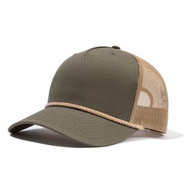 Clakllie Mesh Cap for Women Men Retro Trucker Hats Classic Snapback Baseball Cap Cadet Dad Hats Street Camping Hat,DTK241-Green/Khaki