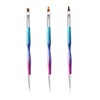Healeved 3pcs Nail Art Pen Set Double Head Manicure Pen