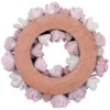 Wooden Floral Artificial Spring Wreath with Dried Foliage - 13.5"
