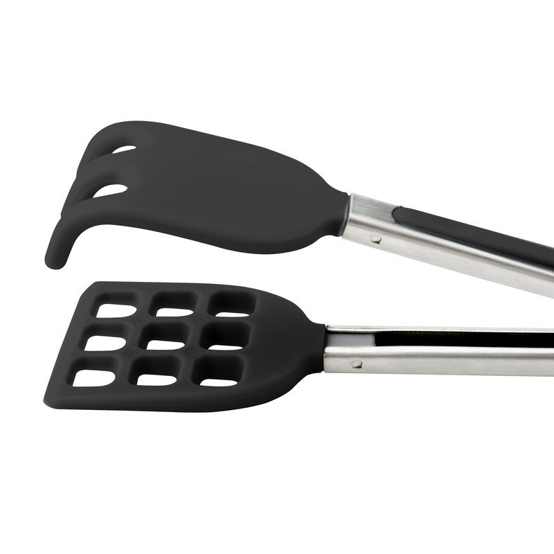 Tovolo Waffle Tongs Mini Silicone Kitchen Tongs for Cooking Serving,