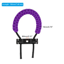 PATIKIL Archery Bow Wrist Sling, Adjustable Compound Braided Wrist Strap for Bow Target Shooting, Purple