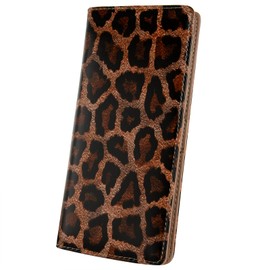 BECEERE Ultra Slim Thin Leather Women Wallet Rfid Blocking Credit Card Holder Bifold Clutch (Leopard)
