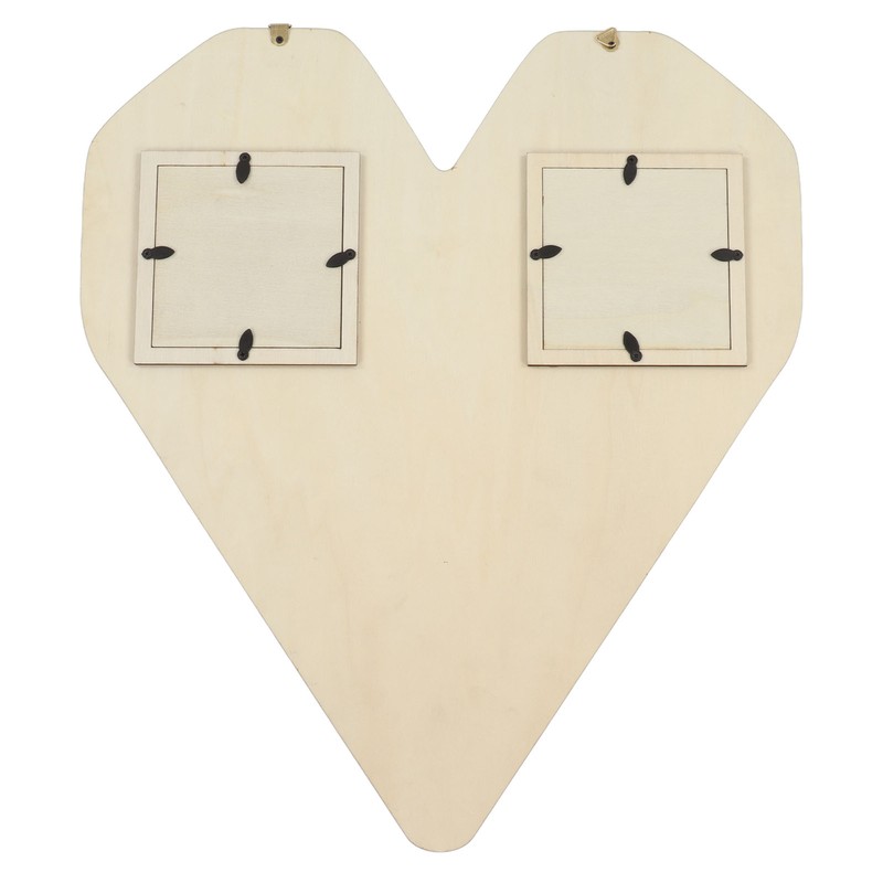 Wood Wedding Picture Frame Key Hook Wall Hanging Decoration Love