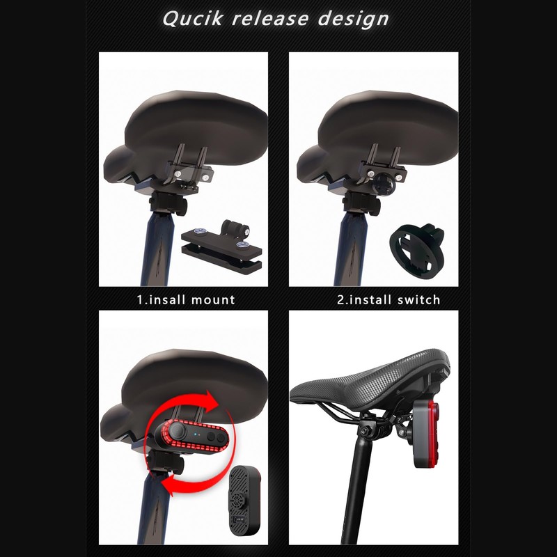 Bike Camera with Tail Light, 1080P HD 150 Wide Angle