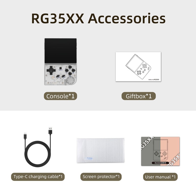 RG35XX Handheld Game Console Various Games Clear Images 3.5in Screen