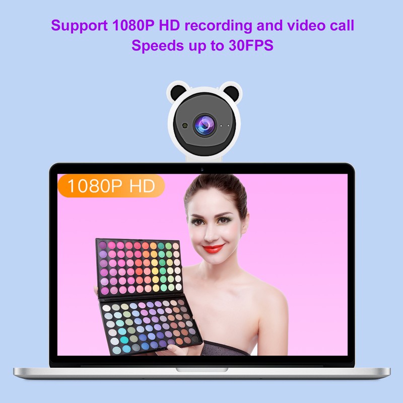 1080P HD USB Computer Camera Video Recording Digital Webcam BuiltIn