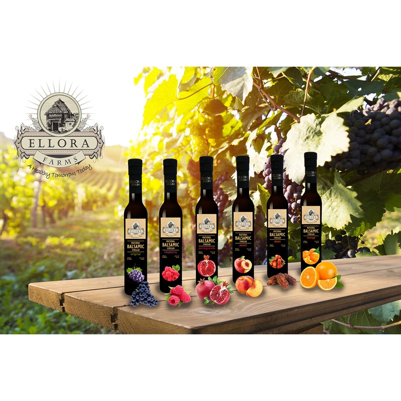 Ellora Farms, Fresh Raspberry Infused Thick Balsamic Vinegar, All Natural,