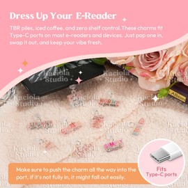 KACIOLA STUDIO 9 PCS Charms for Kindle, Bible Theme Dust Plug Charm Type C for E-Reader, Compatible with TypeC/USB C Charging Ports Design for Kindle/Phone (Bible)