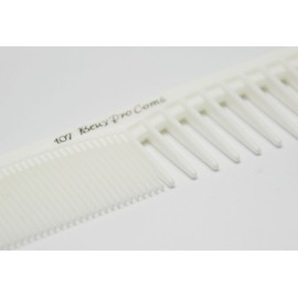 Hongo No.107 Professional Cut Comb, Wet and Dry Use, White, Hongo