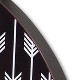 HomeRoots 4" Circle Black And White Wood Analog Wall Clock