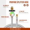 6ft Propane Hose Extension with Gauge, POL x 1/4" Male
