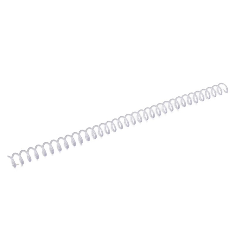 Spiral Binding Coils Durable Plastic Spines for Stationery Work (Transparent)