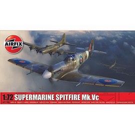 airfix Hornby Hobbies LTD Aircraft A02108A Supermarine Spitfire Mk.Vc Military Aircract Model Making Kit, Un-Painted, 1:72 Scale