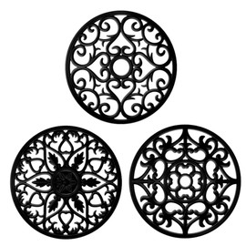 Boxiki Kitchen Salvamanteles de Silicona | Salvamanteles para Platos Calientes | Almohadillas para Orejas de Silicona | Salvamanteles de Silicona | Alfombrillas de Silicona para microondas (Black)