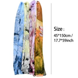 Wisebom Pack of 4 Women's Scarves Stole for Evening Dress Wedding Women's Chiffon Scarf Silk Scarf Women for Spring Summer Autumn Winter, multi-coloured, Unit size
