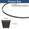 sourcing map 3L430 Classic Wrapped Rubber V-Belt, 43"(1092mm) Outside Circumference,