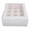 6PCS Set Cupcake Container 12 Holes Cardbord Bakery Pastry Carrier