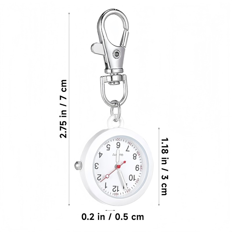 LAoabyoe Clip On Nurse Watch with Second Hand, Glow in
