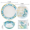 UPware 4-Piece Melamine Dessert Plates Appetizer Dinner Plates Small Serving