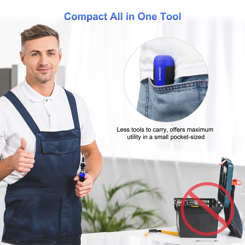 SHARDEN Ratchet Screwdriver 13-in-1 Multi Screwdriver Tool All in One