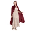 Regenboog Renaissance Costume Men Women,Burgundy Medieval Renaissance Cloak,Adult Victorian Cape,Red