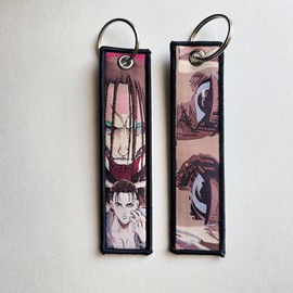 DEIMIT 1 Pack Embroidered Keychains Anime Jet Tag Key chain for Motorcycles Scooters ATV Car Gift for Men Women Kids A-JS17-6